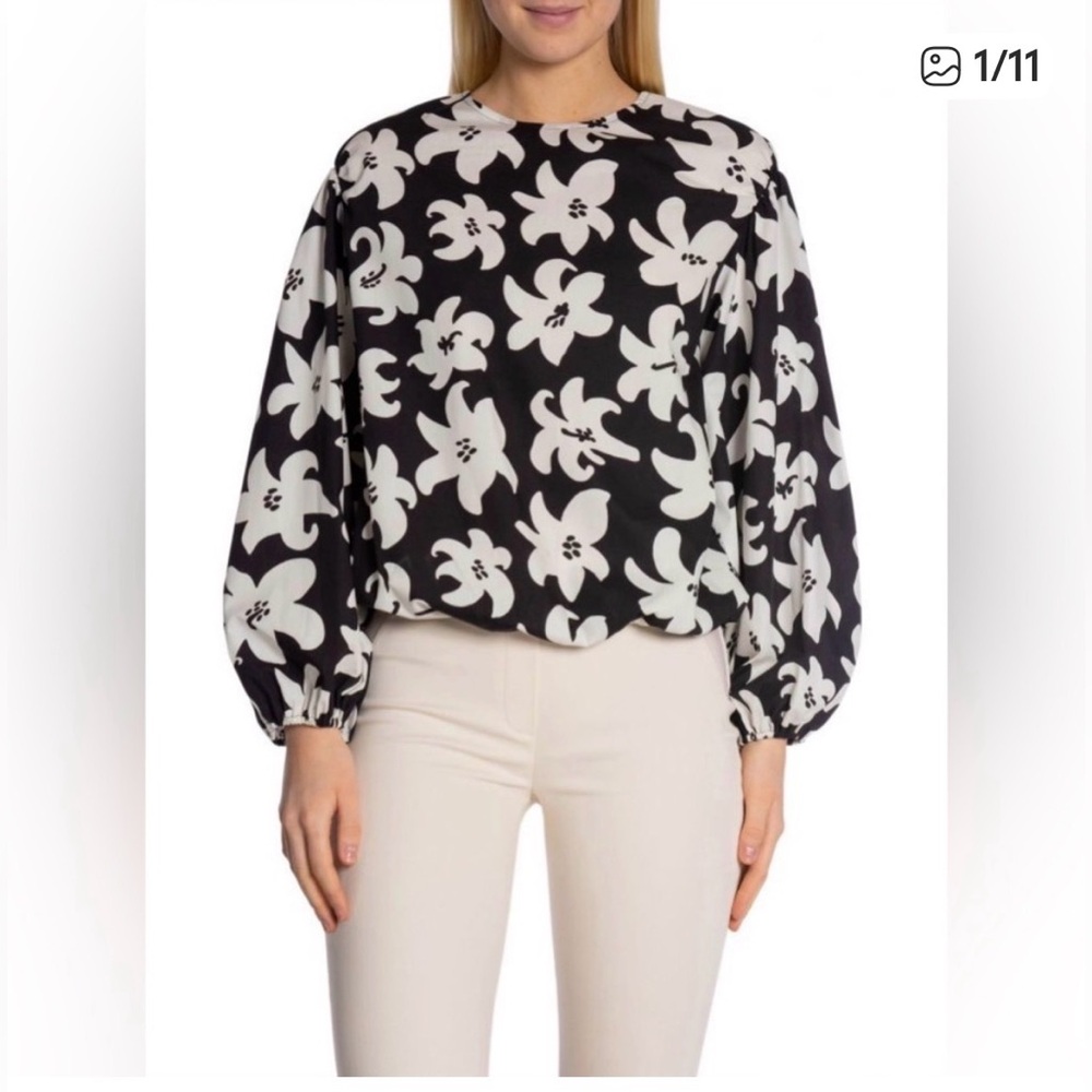Marimekko Gillaug Villinarsissi Blouse size 46
